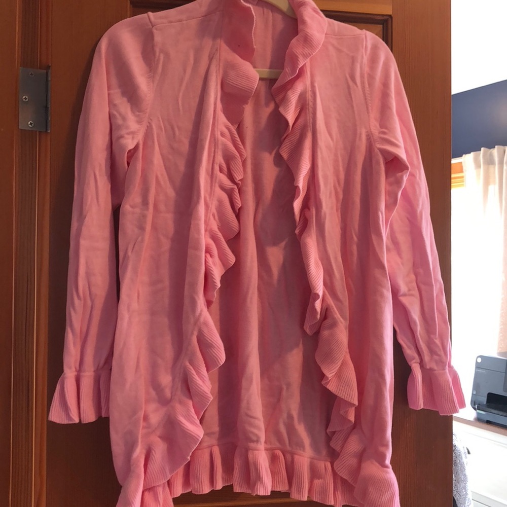 Lilly Pulitzer ruffle cardigan